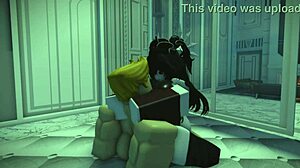 Roblox bitch hammered by monster black cock rough and relentless