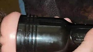 Fleshlight Stroke Session Explodes with Voyeur Cumshot