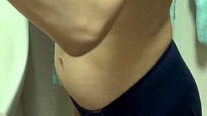 after bath i licked my soft nipples erect...