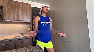 brazilian bombshell teases shy colonia guy relentlessly