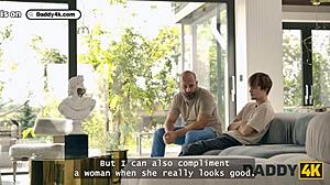 una fairy experiments with daddy and another cock in the room?