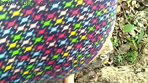 i saw stepmom peeing in forest. then fucked her doggystyle outdoors