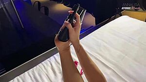 i fuck blonde slut hard in lap dance club after show