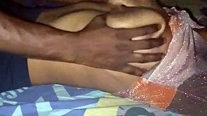 Massaging my big tits girlfriend see through bra