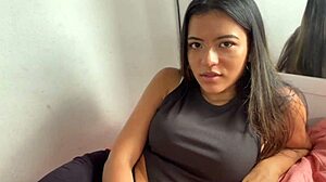 chica timida latina... seducida y follada duro en pov