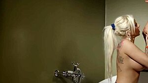 busty euro babes with tattoos take turns getting drilled hard