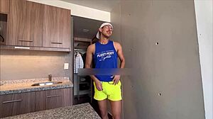 brazilian bombshell teases shy colonia guy relentlessly