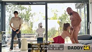 una fairy experiments with daddy and another cock in the room?