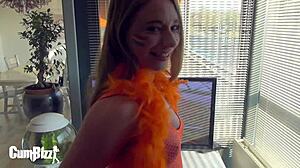 Badass kingsday princess slut begs for sloppy bbc cum