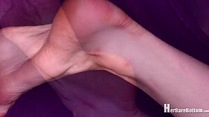 cheri spreads legs feet pussy in close up poses