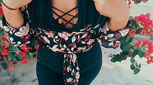 gave this hot latina big ass 200 for outdoor sex 😍💦 whoa her pussy grips tight!!