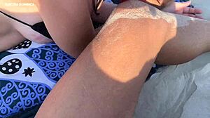 Minha Prima Safada Public Beach Blowjob