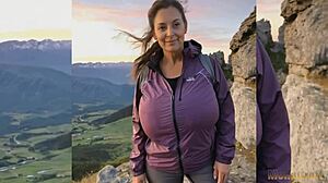 Huge Saggy Tits Milf Hiker Strips Nude Outdoor