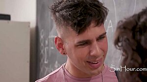 teacher bends over gives latina ass to horny student in class