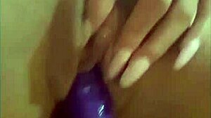 Beautiful Mexican Latina Fingers Pussy with Dildo While You Jerk Off and Cum