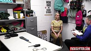 Kay Lovely grabs water then rides cock cowgirl missionary?