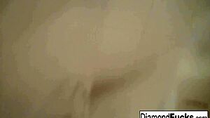 Diamond Foxxx Fingers Wet Pussy Tits in Shower