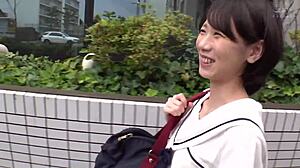 cute japanese teen mashiro flashes white panties gets drugged for creampie fun!