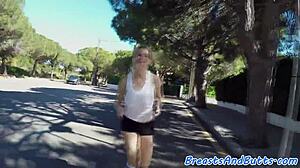 Big-tit milf babe picked up for intense missionary ass pounding