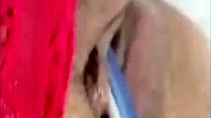 bbw latina stepmom masturbates with stepson's toothbrush naughty