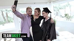 Busty Milf Kenzie Taylor Fucks Horny Stud Wet Pussy Graduation Reward