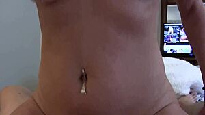 Blonde milf housewife rides cock cowgirl closeup begging for shaved pussy creampie roleplay?