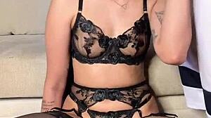 Bold Lingerie Deepthroat Cock Sucking