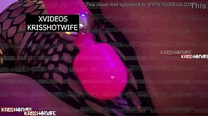 halloween kriss hotwife cums hard on my huge toy cock