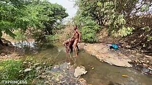 we pounded that curvy bitch senseless in the stream!