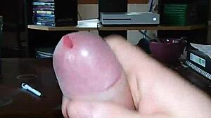 jerking my cock hard to hot tranny porn again, cumshot incoming!