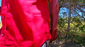 Shy village girl miss apple bottom turns freak on big black cock