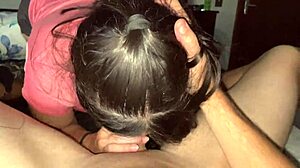 naughty latina brunette deepthroats big cock with hard tits out?