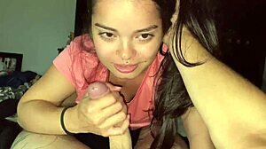 naughty latina brunette deepthroats big cock with hard tits out?