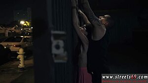 Nylon Feet Girl in Glasses Dominates Hardcore Guys