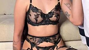 Bold Lingerie Deepthroat Cock Sucking