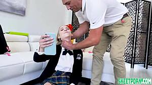 lily larimar skips class for wild cock ride