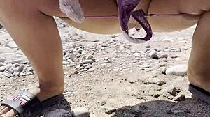 compilation of me flashing hairy pussy outdoors, pissing in forest then wiping close-up pov