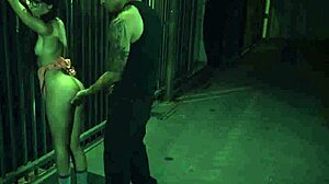 Nylon Feet Girl in Glasses Dominates Hardcore Guys