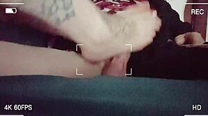 Prettyfeetelite - little feet stroking hubby's friend's big cock