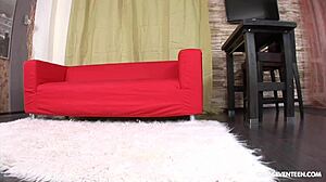 pizza girl bent over for facial cumshot topping