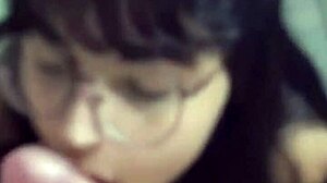 latina teen sucks monster cock till cumshot in mouth