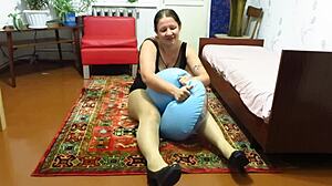 Milf Looner Inflates Beach Fetish Circle With Big Tits