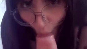 latina teen sucks monster cock till cumshot in mouth