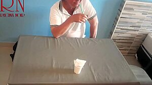 naked waitress serves guest pussy from her navel in restaurant backstage!