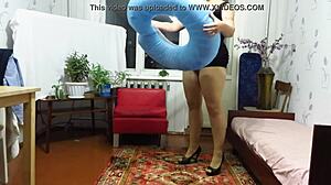 Milf Looner Inflates Beach Fetish Circle With Big Tits