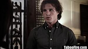 Golddigging Stepmom Fucks Teen In Taboo Threesome