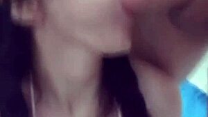 latina teen sucks monster cock till cumshot in mouth