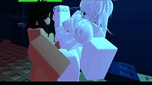 roblox slut begs for big ass tits pounding keeps cumming back