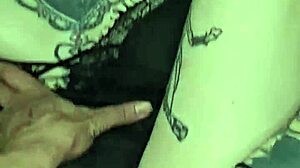 Tattooed sub deepthroats old man's cock for revenge creampie