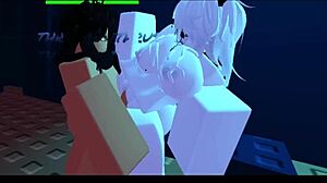 roblox slut begs for big ass tits pounding keeps cumming back